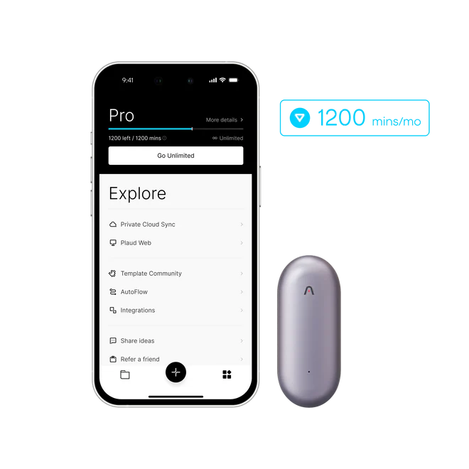 Plaud NotePin & AI Annual Pro Plan