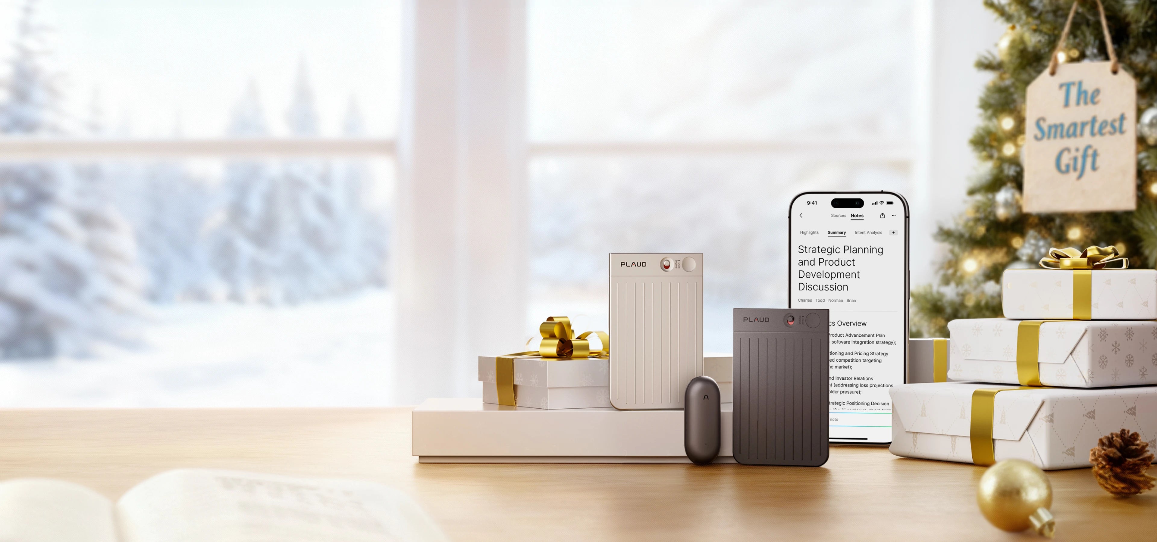 <style>
.banner-xmas .line1, .banner-xmas .line3 {
font-weight: 400;
font-size: 26px;
line-height: 1.3;
color: #000000;
}
.banner-xmas .line2 {
font-weight: 600;
font-size: 52px;
line-height: 1;
color: #000000;
}
.banner-xmas .line2 span {
font-size: 72px;
line-height: 1;
letter-spacing: -0.02em;
background: linear-gradient(110.16deg, #3FF673 -11.92%, #30A4FE 40.51%, #9055ED 92.95%);
-webkit-background-clip: text;
-webkit-text-fill-color: transparent;
background-clip: text;
text-fill-color: transparent;
}
@media screen and (max-width: 1600px) {
.banner-xmas .line1, .banner-xmas .line3 {
font-size: 26px;
}
.banner-xmas .line2 {
font-size: 64px;
}
.banner-xmas .line2 span {
font-size: 92px;
}
}
@media screen and (max-width: 768px) {
.banner-xmas .line1, .banner-xmas .line3 {
font-size: 24px;
}
.banner-xmas .line2 {
font-size: 42px;
}
.banner-xmas .line2 span {
font-size: 64px;
}
}
</style>
<div class="banner-xmas">
<p class="line1">Christmas Sale</p>
<p class="line2">Up to <span>20%</span> OFF</p>
<p class="line3">Supercharge your note-taking with Plaud</p>
</div>