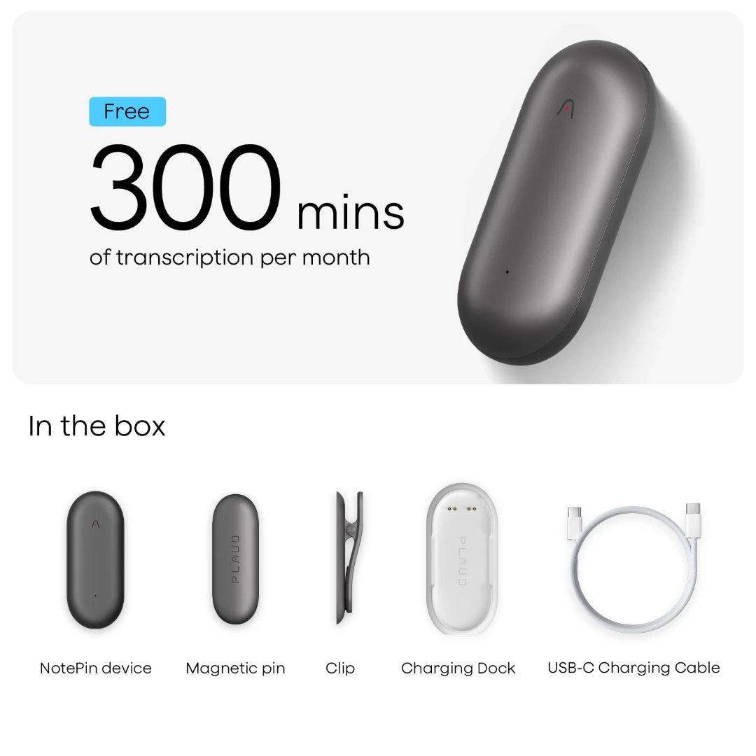 Plaud NotePin - Prise de notes IA portable