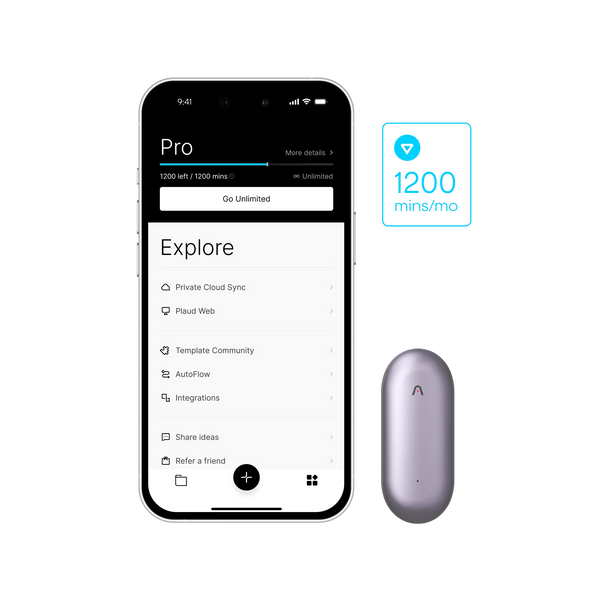 Plaud NotePin & AI Annual Pro Plan