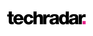 Black 'techradar' text logo with a pink square dot at the end.