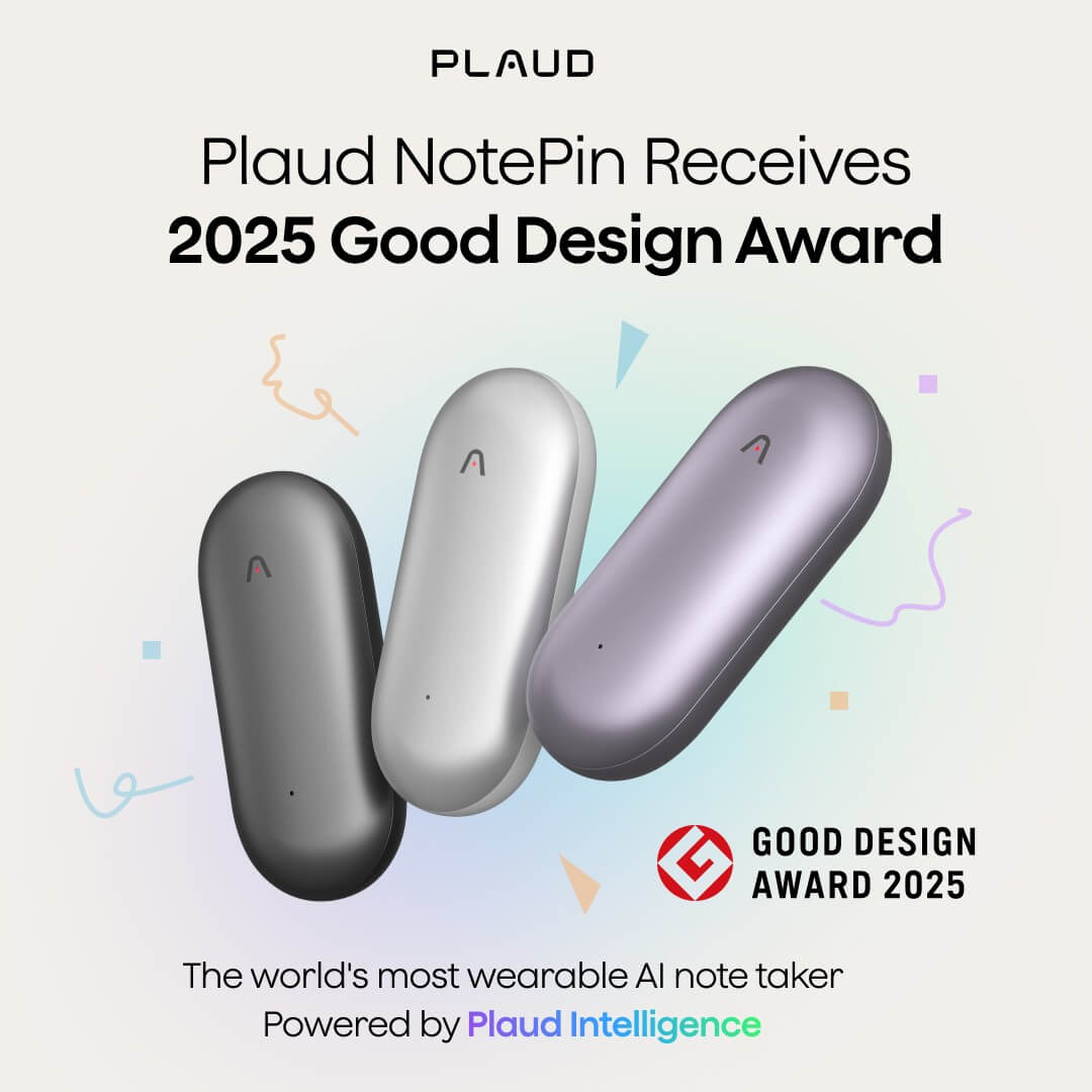 Plaud NotePin Wins Prestigious Good Design Award 2025