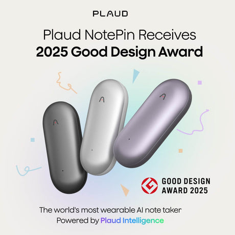 Plaud NotePin Wins Prestigious Good Design Award 2025