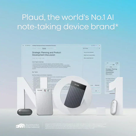 Plaud, No.1 AI note-taking device brand (Euromonitor)