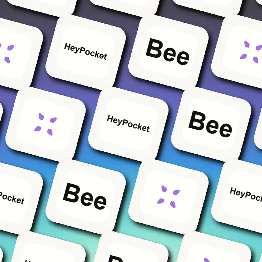 Logo mosaic featuring HeyPocket, Bee, and Limitless.