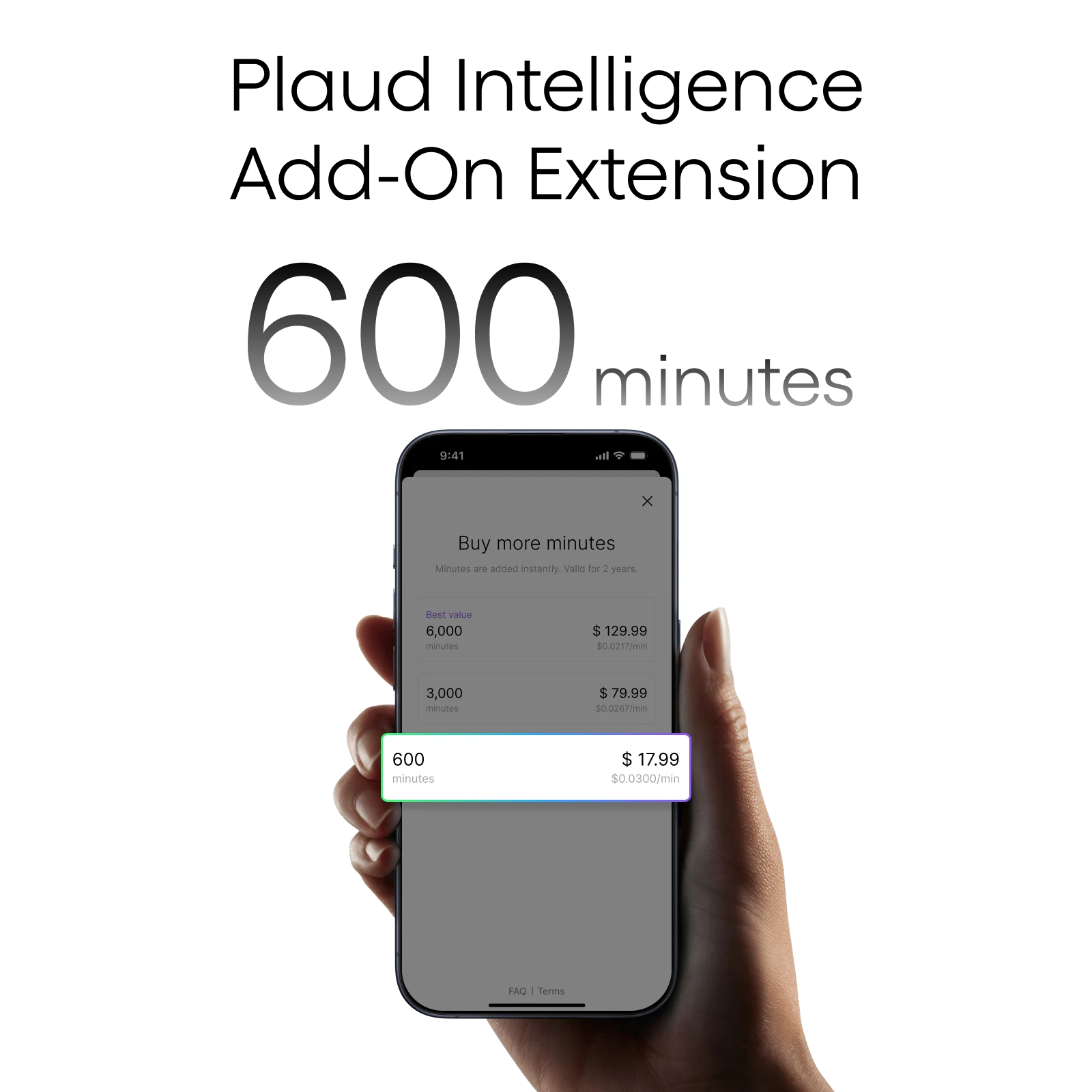Plaud Intelligence Add-On Extension (600 mins)