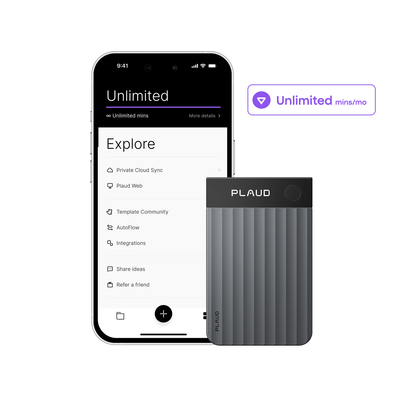 Plaud Note Pro & Al Annual Unlimited Plan