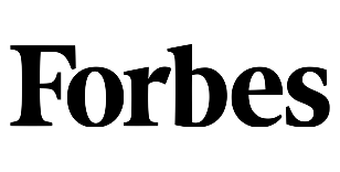 The black and white Forbes magazine logo, featuring a classic serif typeface.