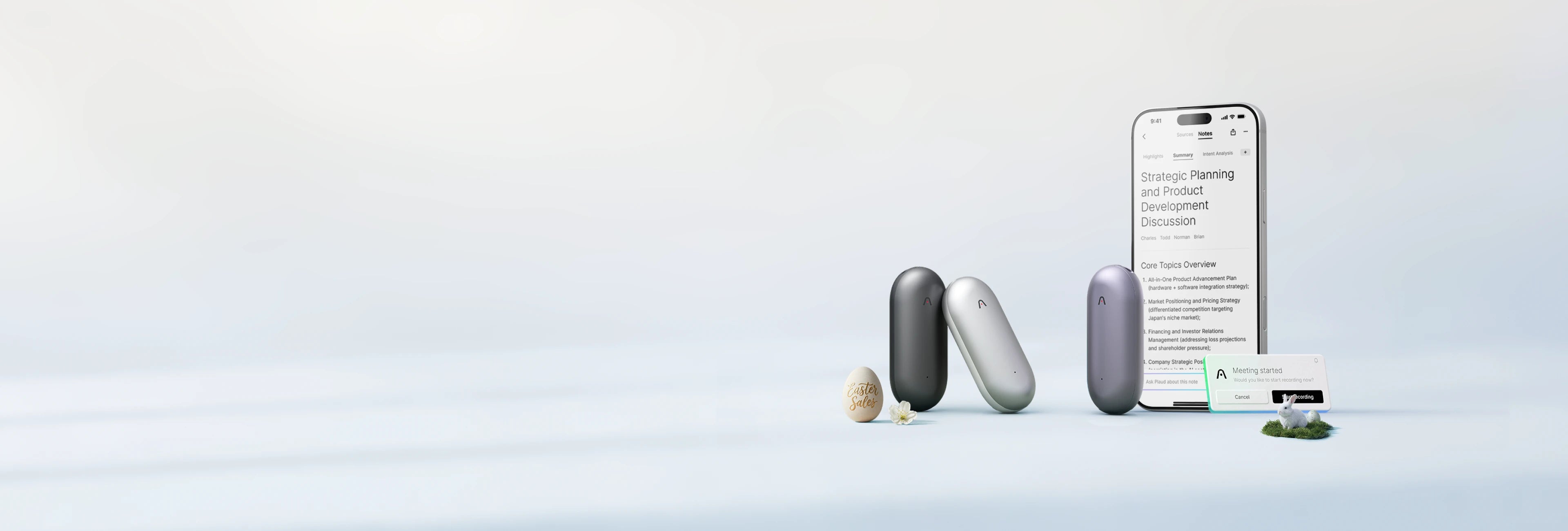 <style>
    .banner-xmas .line1, .banner-xmas .line3 {
        font-weight: 400;
        font-size: 26px;
        line-height: 1.3;
        color: #000000;
    }

    .banner-xmas .line2 {
        font-weight: 500;
        font-size: 50px; /* PC标题 */
        line-height: 1;
        color: #000000;
    }

    .banner-xmas .line2 span {
        font-size: 50px; /* 保持一致 */
        line-height: 1;
        letter-spacing: -0.02em;
        background: none;
        -webkit-background-clip: initial;
        -webkit-text-fill-color: initial;
        background-clip: initial;
        text-fill-color: initial;
        color: #000000;
    }

    /* PC（≤1600px） */
    @media screen and (max-width: 1600px) {
        .banner-xmas .line1, .banner-xmas .line3 {
            font-size: 26px;
        }
        .banner-xmas .line2 {
            font-size: 50px;
        }
        .banner-xmas .line2 span {
            font-size: 50px;
        }
    }

    /* 手机端 */
    @media screen and (max-width: 768px) {
        .banner-xmas .line1, .banner-xmas .line3 {
            font-size: 24px;
        }
        .banner-xmas .line2 {
            font-size: 38px;
        }
        .banner-xmas .line2 span {
            font-size: 38px;
        }
    }
</style>

<div class="banner-xmas">
    <p class="line1">🐇 Easter Sale | 1–8 April</p>
    <p class="line2">20% Off NotePin</p>
    <p class="line3">Hop into smart summaries</p>
</div>