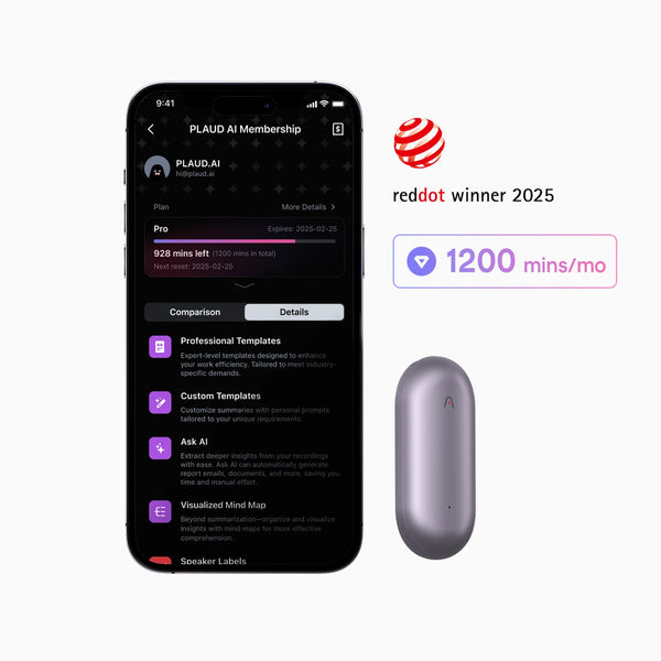 Plaud NotePin & AI Annual Pro Plan
