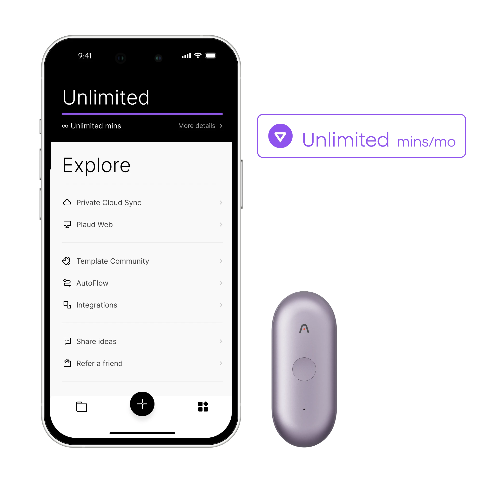 Plaud NotePin S + Annual Unlimited Plan