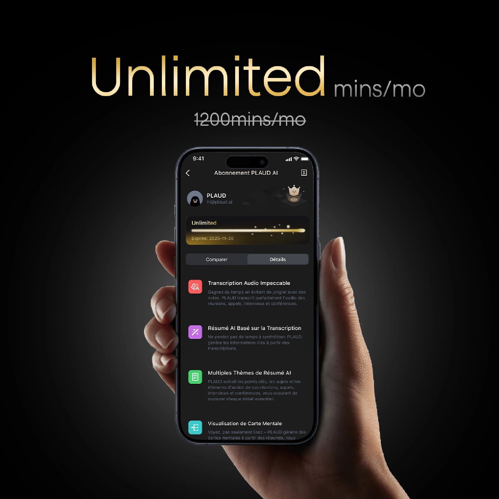 Plaud NotePin & AI Annual Unlimited Plan