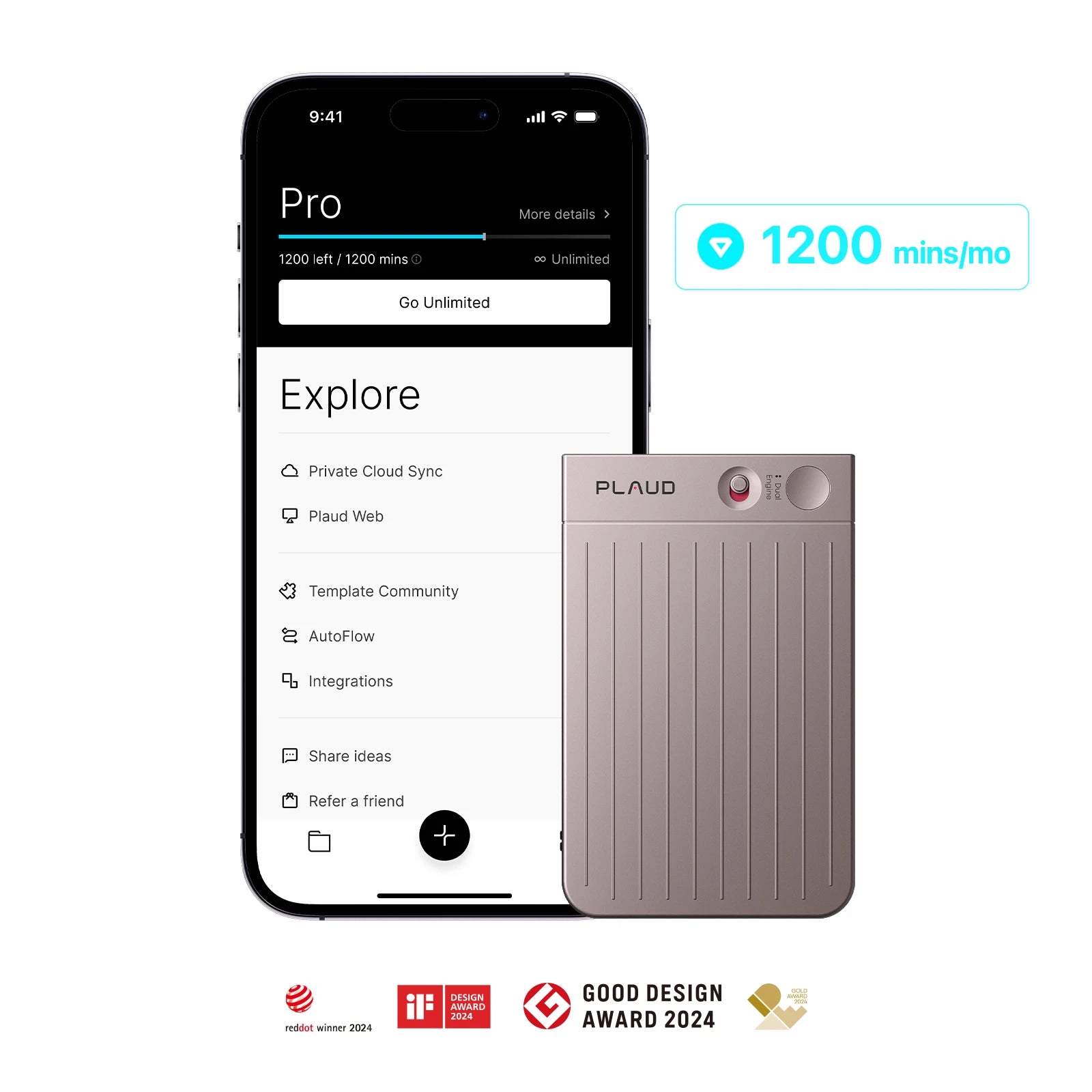 Plaud Note with AI Annual Pro Plan
